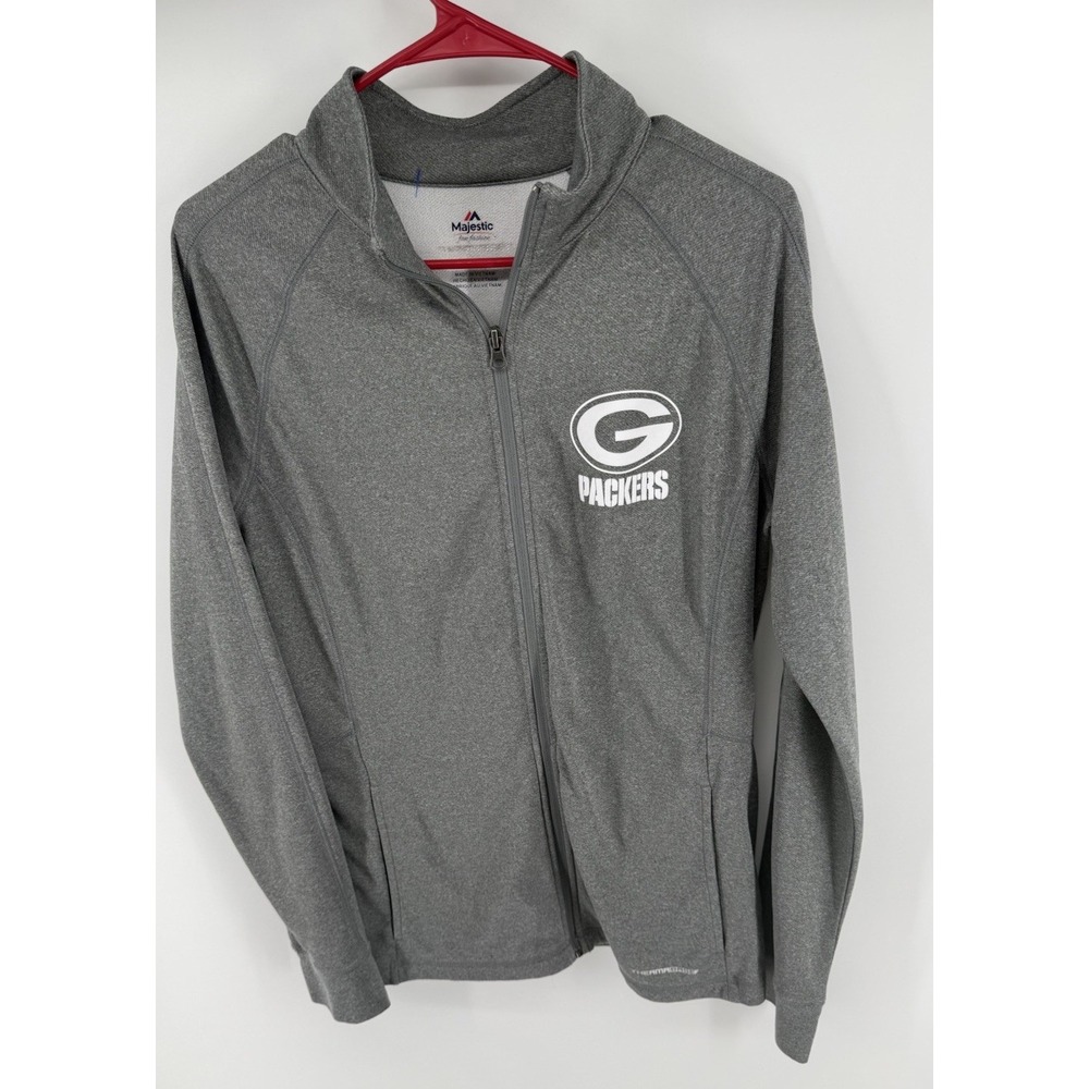 Majestic Green Bay Packers Women's Jacket Green NFL Football Size XL Thermabase
